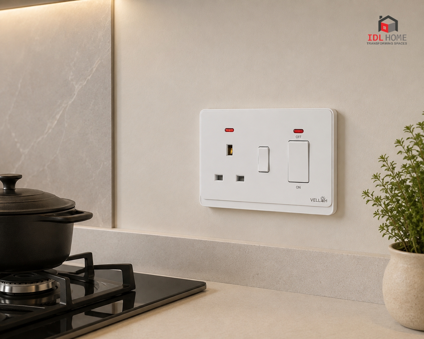 Cooker socket unit - GOLD, BLACK & GOLD