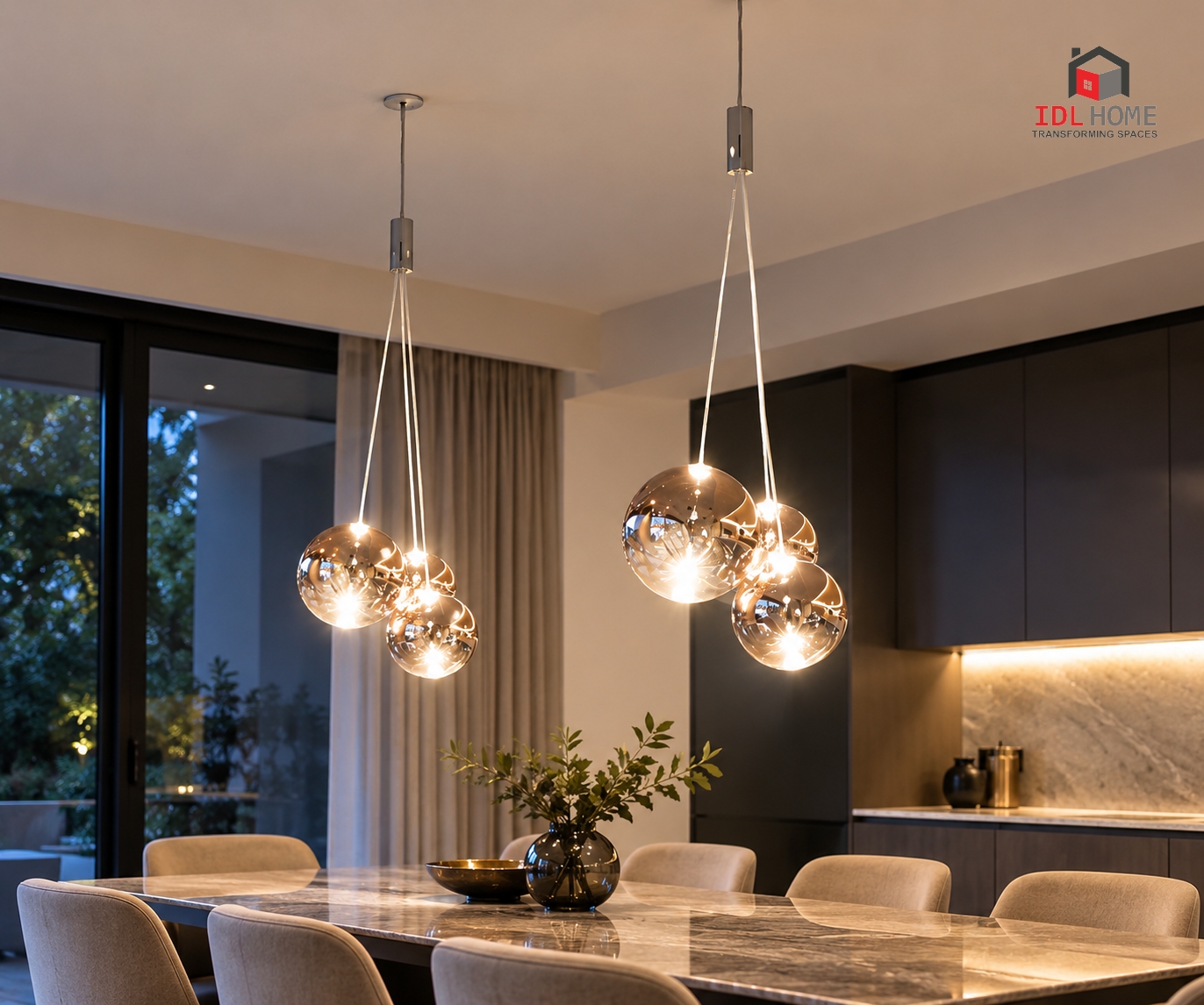 3 in one cluster bubble pendant light