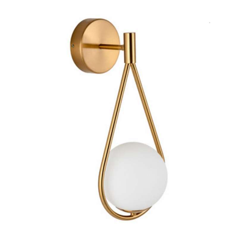Gold and white wall light