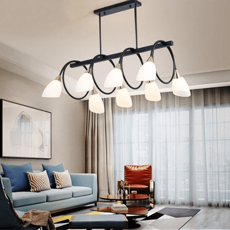 Modern Black iron chandelier