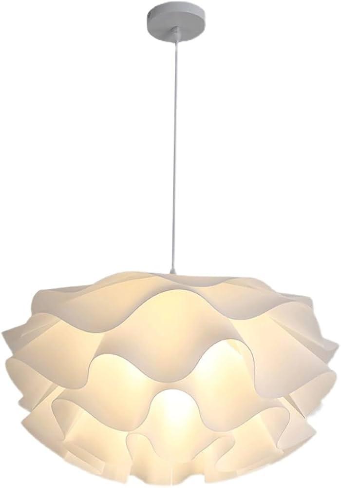 White Acrylic Flower Pendant Light