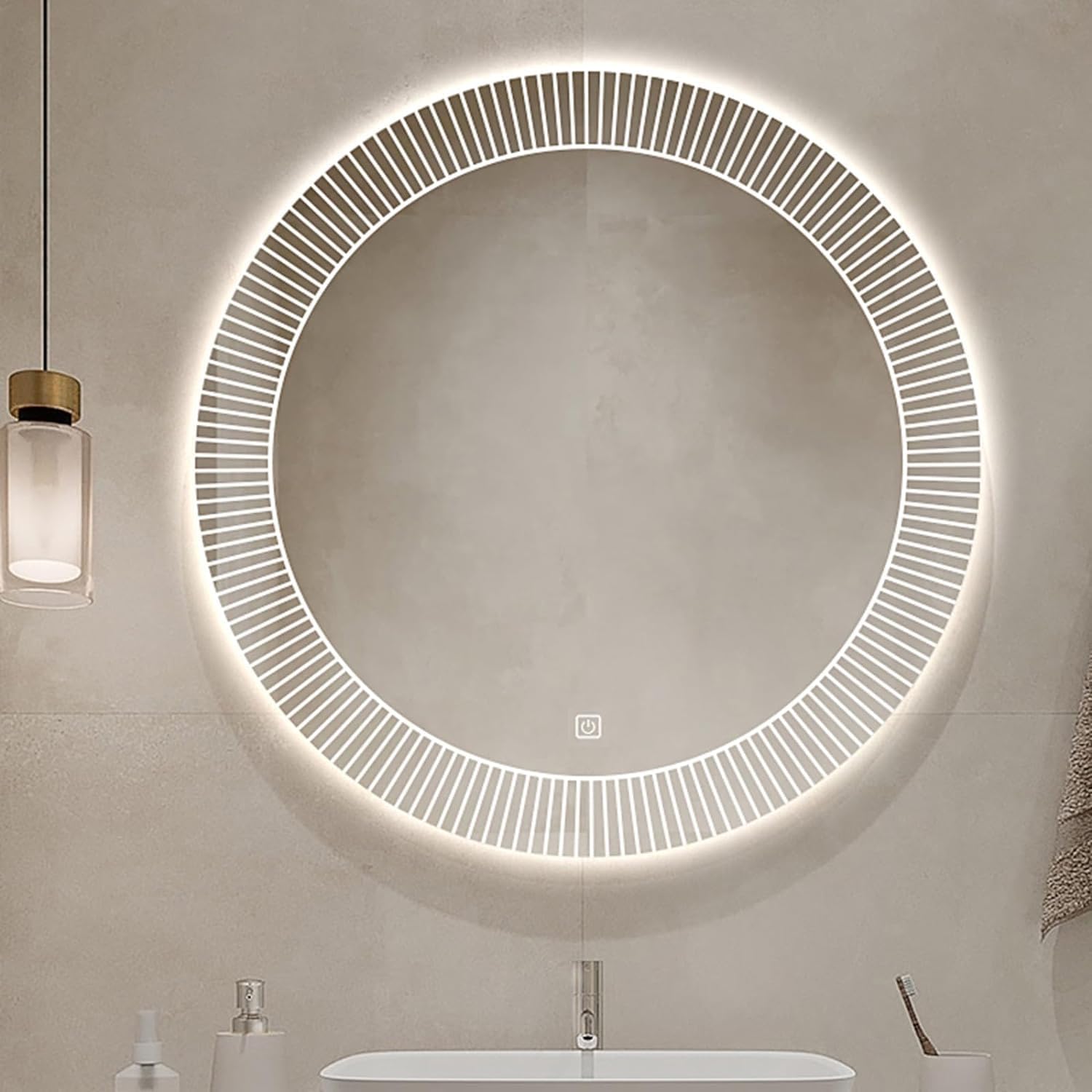 Nordic Style Smart Round wall Mount Mirror