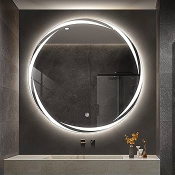 Edge-Lit Round LED Mirror