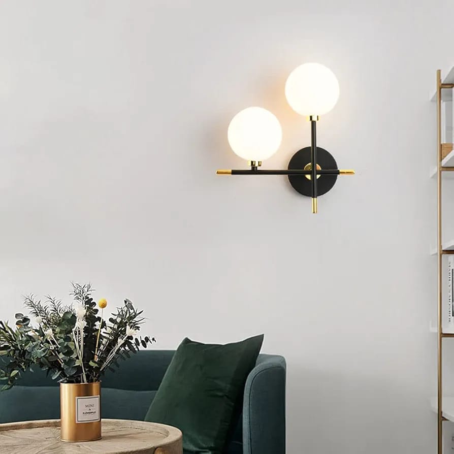Double Fluted Glass wall light