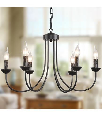 6 Head Iron Chandelier