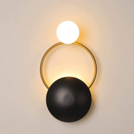 Wall Black Iron  Panel Background Lamp