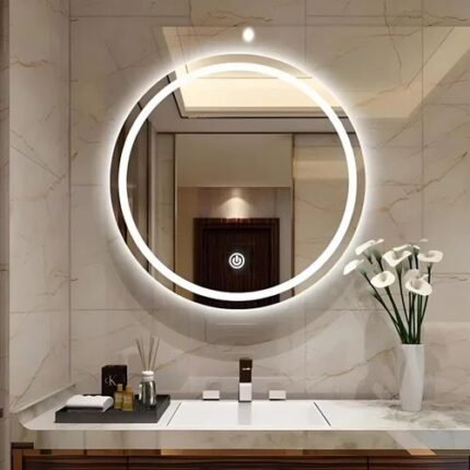 Front-Lit Round LED Mirror